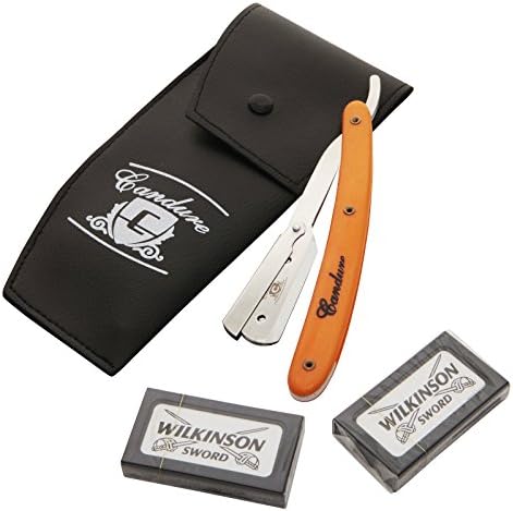 BARBER SALON STRAIGHT CUT THROAT SHAVING RAZOR SHAVETTE RASOIRS RASOI + BLADES
