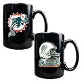 Miami Dolphins Ceramic Coffee Mug Set of 2