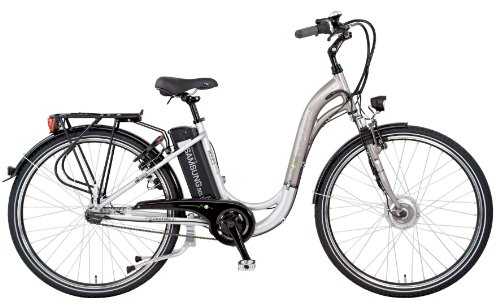 Prophete Damen E-Bike Alu-City 28 Zoll ECC 400, olivbraun-silbergrau, Rahmenhöhe: 45 cm, Reifengröße: 28 Zoll (71 cm), 52039