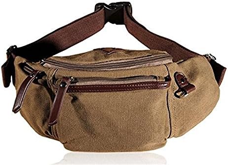 KISS GOLD Pure Cotton Canvas shoulder/Waist Bag(Khaki)