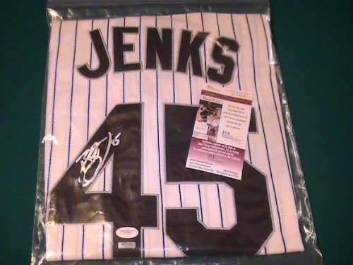 BOBBY JENKS SIGNED AUTOGRAPHED CHICAGO WHITE SOX JERSEY JSA AUTHENTICATED