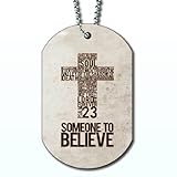 Psalm 23 Someone to Believe - Dog Tag Necklace