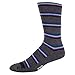 Ike Behar Men's 3 Pack Colorful Patterned Crew Dress Socks (Charcoal Teal Stripes)