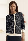 Lace-Overlay Cardigan