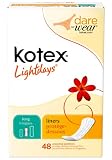 Kotex Lightdays Pantiliners, Long, Unscented , 48 pantiliners for Sale