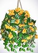 Silk Bougainvillea Hanging Basket Peach