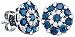 Beautiful White Gold 1.50 Ctw Blue Diamond Earrings ** SPECIAL **