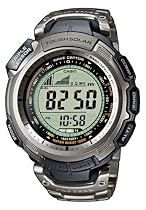 Casio - PRW-1300T-7VER - Pro Trek Montre Homme - Multifonction - Radio pilot&eacute; - Quartz digitale - Bracelet titane