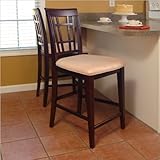 Atlantic Furniture Montego Bay Pub Chair in Antique Walnut (Set of 2)