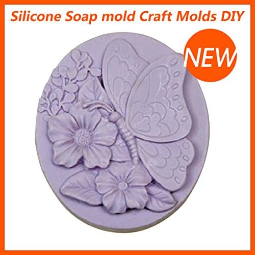Cjeremy2000 C63 Butterfly Flower Craft Art Silicone Soap mold Craft Molds DIY Handmade Candle Molds