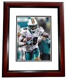 Brandon Marshall Autographed/Hand Signed Miami Dolphins 8x10 Photo MAHOGANY CUSTOM FRAME