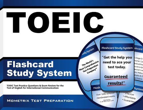 toeic flashcard study system toeic test practice questions  exam review for the test of english for international