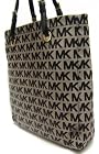MICHAEL Michael Kors Jet Set Item North South Tote Bag Beige with Black MK Logos