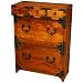 EXP Handmade 38" Rustic / Antique Style Dresser With Custom Hardware Trim & Exotic Arc Drawers