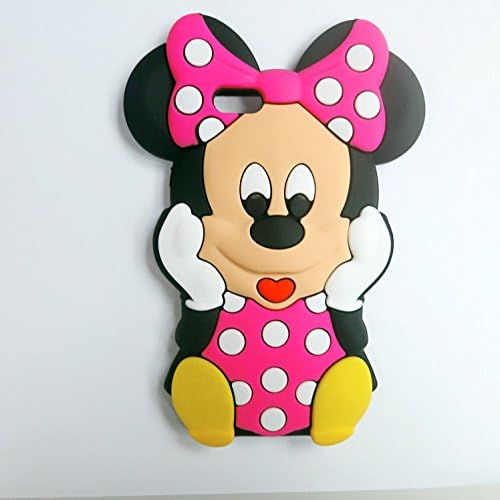 iPhone 5S Case,iPhone 5S Minnie Mickey Gel Case,Tribe-Tiger 3D Cute Cartoon Mouse Minnie Soft Silicon Gel Rubber Case Cover Skin for Apple iPhone 5S/iPhone 5(Red Minnie)