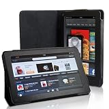 51j5vCcfB9L. SL160  Stylish Black Executive Book Stand Case For The New Amazon Kindle Fire Tablet With Magnetic Closure