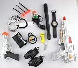 TOY GUNS FOR KIDS AGES 3+, 1 CAP GUN MAGNUM, 1 DART SHOOTER PISTOL, 1 ELECTRIC SOUND TOY PISTOL, AND MANY ACCESSORIES
