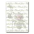 Thank You with French School Rose 19th c. - 5" x 7" Vellum Overlay Greeting Card
