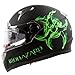 Bio-hazard Matte Black Dual Visor Full Face Motorcycle Helmet DOT (XL)