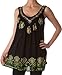 Sakkas Batik Embroidered V-Neck Sleeveless Blouse