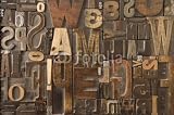 Wallmonkeys Peel and Stick Wall Decals - Woodtype 7 - Removable Graphic