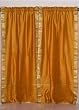 Indo Mustard Orange Rod Pocket Sari Sheer Curtain (43 in. x 84 in.)
