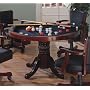 3-in-1 Cherry Finish Wood Dining, Poker, Bumper Table