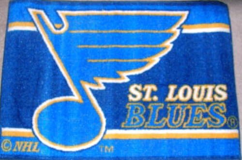 *SALE* ST LOUIS BLUES NHL Vintage "Hat Trick" Rug / Mat 20"X30" With Non Skid Backing NEW