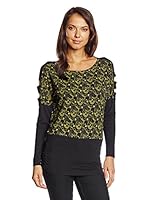 ZERGATIK Camiseta Manga Larga Mensa (Amarillo)