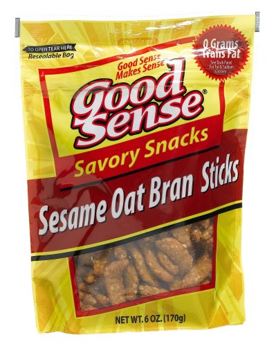 Good Sense Savory Snacks, Sesame Oat Bran Sticks, 6-Ounce Bags (Pack of 12) by Good Sense