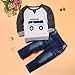 Sagton Toddler Boys Fall Outfit Clothes Car Print T-shirt Tops+Long Jeans Trousers (3T)