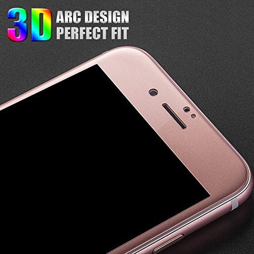 iPhone 7 Plus Screen Protector, ELEKMATE Full Tempered Glass Screen Protector for Apple iPhone 7 Plus 5.5" [3D Curved Full Coverage Protection] (iPhone 7 Plus 5.5" 3D Rose Gold)