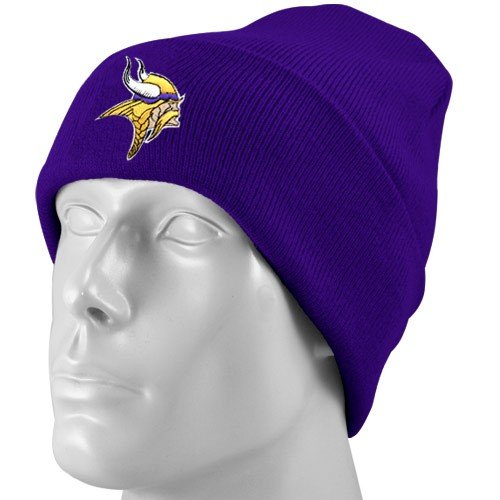 NFL Men's End Zone Cuffed Knit Hat - K010Z (Minnesota Vikings, One Size Fits All)
