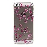 UNEXTATI iPhone SE ケース TPUケース ハードカバー 超薄型ケース カバー 耐衝撃 全面保護 軽量 脱着簡単 クリア 透明 Apple iPhone SEカバー Cover (P1