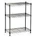 Stackable 3-Tier Wire Shelf - Black