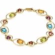 14K Yellow Gold Multi-Gemstone Bracelet