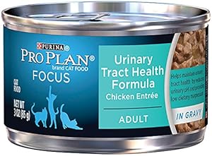 Pro Plan Canned Cat Food, Adult Extra Care Urinary Tract ChickenIn Gravy, 3-Ounce Cans (Pack of 24)
