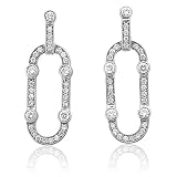 14k White Gold Drop Diamond Earrings (G-H, I. 0.90 carat)
