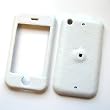 AT&T Apple iPhone I 1st Generation Fabric Snap on Protector Hard Case Thick Cover White Leather 10