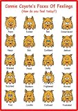 Connie Coyote's 11x17 Laminated Chart of 20 Faces of Familiar Feelings