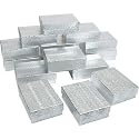 15 Silver Cotton Jewelry Gift Boxes Pocket Watch Displays 3.25"