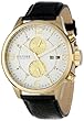 Tommy Hilfiger Men's 1790893  Casual Sport Black Leather Multi-Eye Watch