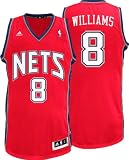NBA Men's New Jersey Nets Deron Williams Revolution 30 Road Swingman Jersey (Red, Medium)