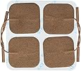 Santamedical 8 2" X 2" Re-Usable Tan Carbon Electrode Pads with Premium Gel - Satisfaction Guaranteed