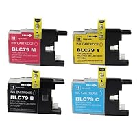 Brand NEW Compatible LC79 High Capacity Printer Ink Cartridge 4-Pack for BROTHER Printers MFC J6510DW J6710DW J6910DW LC-79