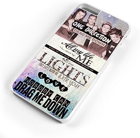 Drag Me Down Lyrics Watercolor Unique Art Am Fit For iPhone 6 Plus S Rubber Back Protector Framed White