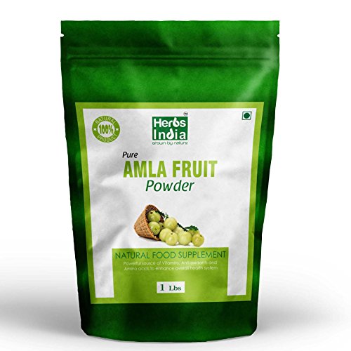 Herbs India - Amla Powder (Amalaki Fruit Power - Indian Gooseberry) 1lb - 16 Ounces. "100% Pure & Natural" - Premium Quality