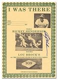 Rickey Henderson Oakland Athletics - Breaking Lou Brock's Record - Autographed Commemorative Certificate