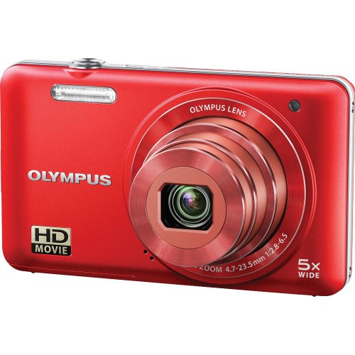 Olympus VG-160 14MP Digital Camera with 5x Optical Zoom (Red)