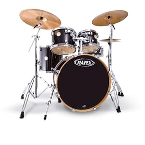 Mapex Meridian Standard 5 Drum Set, Transparent Midnight Black